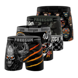 Lot de 4 boxers homme Rock...