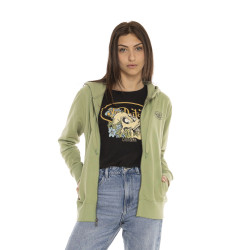 Sweat zippé à capuche femme...