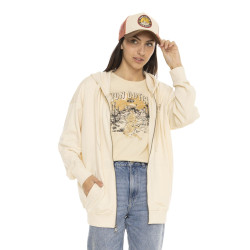 Sweat zippé à capuche femme...