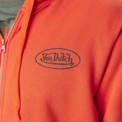 Sweat zippé avec capuche en coton homme Slimane
