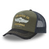 Casquette trucker avec filet effet bambou et print devant Crew