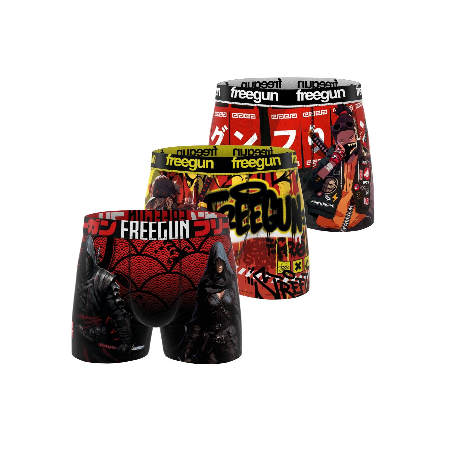 Lot de 3 boxers enfant Manga Comics Garantie 2 ans Lot de 3 boxers enfant Manga Comics Garantie 2 ans