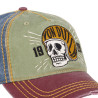 Casquette baseball en sergé de coton effet usé Retro Skull