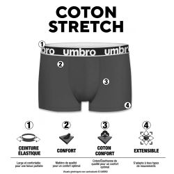 Lot de 6 boxers homme en coton Force