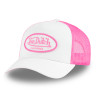 Casquette trucker bicolore avec filet avec patch Fluo