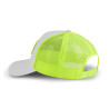 Casquette trucker bicolore avec filet avec patch Fluo