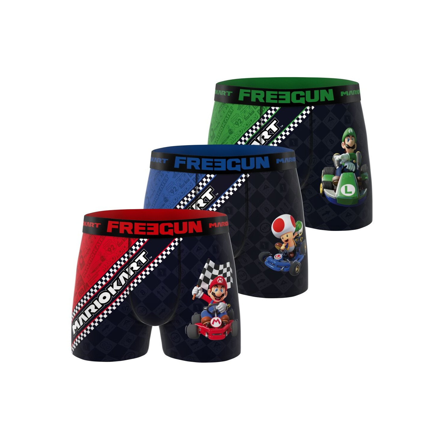 Lot de 3 boxers homme Mario Kart Lot de 3 boxers homme Mario Kart
