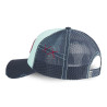 Casquette trucker avec filet effet usé et patch brodé Used