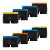 Lot de 8 boxers homme en coton ceinture colorée