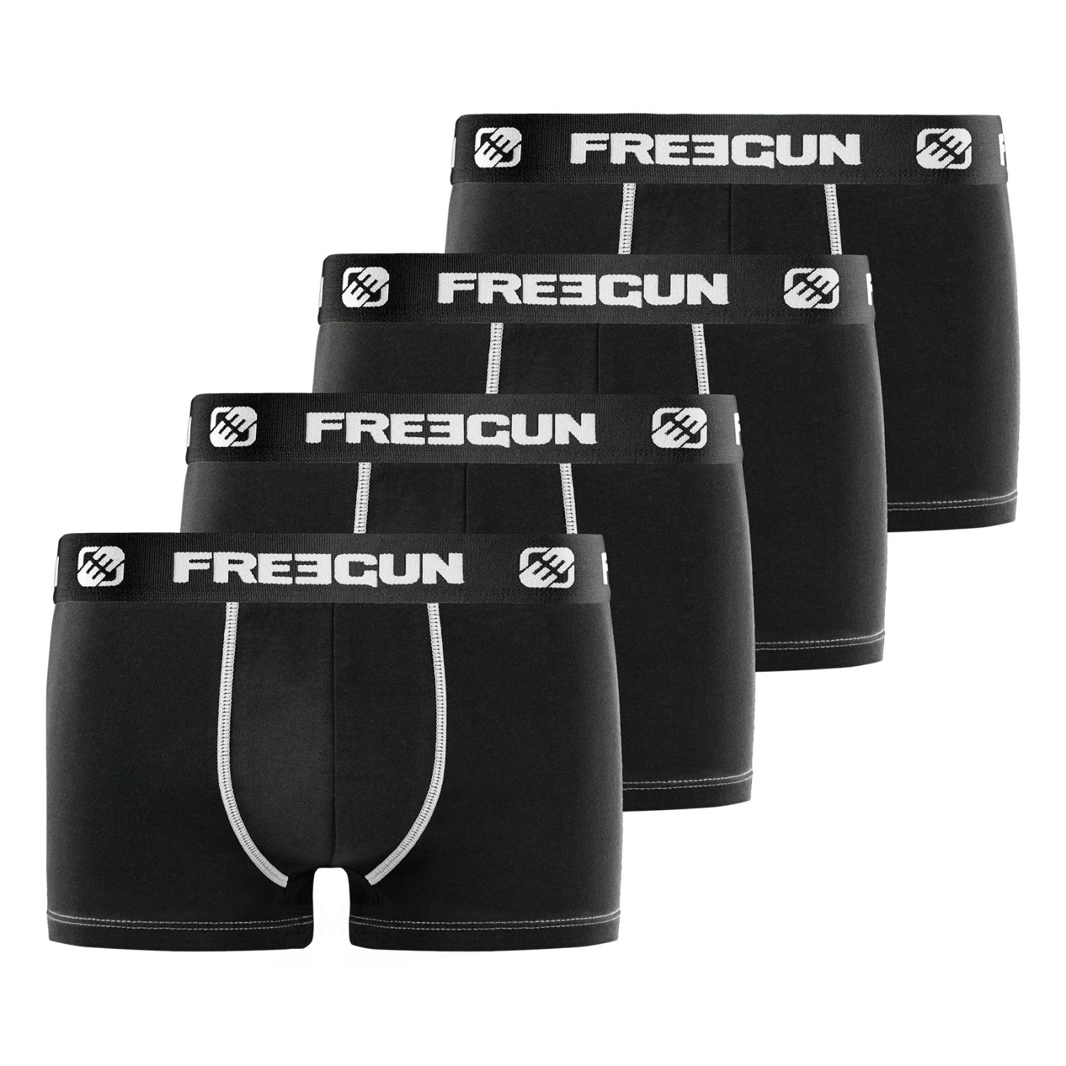 Lot de 4 Boxers homme coton Noir Lot de 4 Boxers homme coton Noir