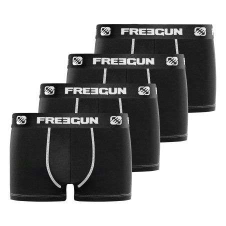 Lot de 4 Boxers homme coton Noir