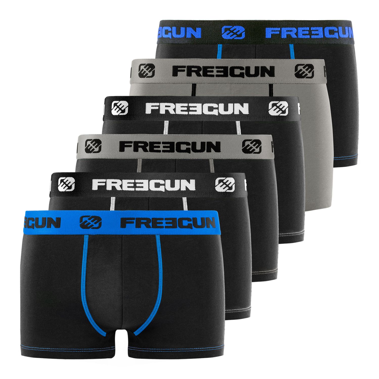 Lot de 6 boxers coton homme Uni Lot de 6 boxers coton homme Uni