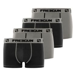 Lot de 4 Boxers garçon coton Gris