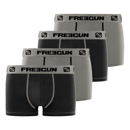 Lot de 4 Boxers garçon coton Gris
