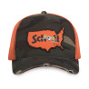 Casquette baseball avec filet avec badge camouflage Schott Army