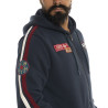 Sweat zippé à capuche homme avec patchs Chad Sweat zippé à capuche homme avec patchs Chad