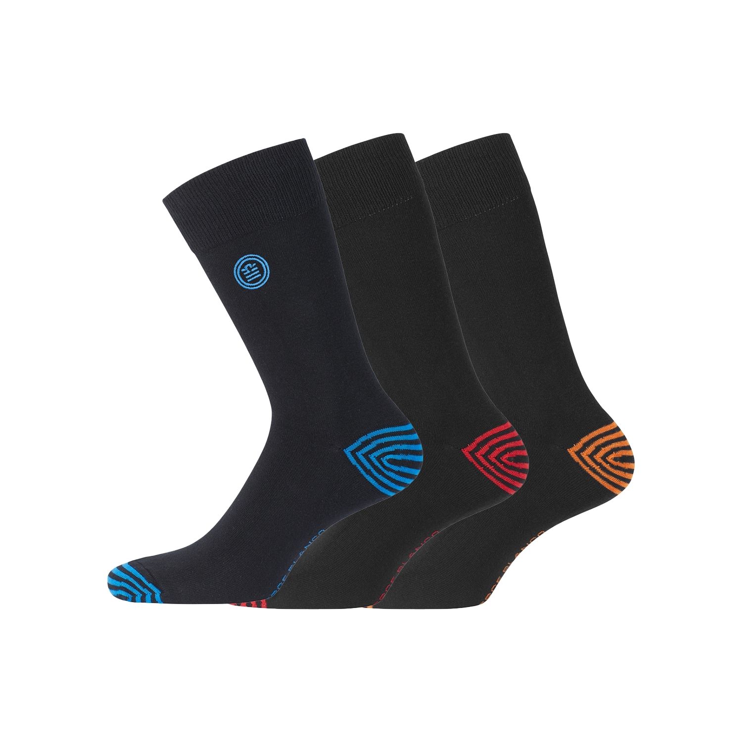 Lot de 3 Paires de Chaussettes de ville coton homme peigné doux