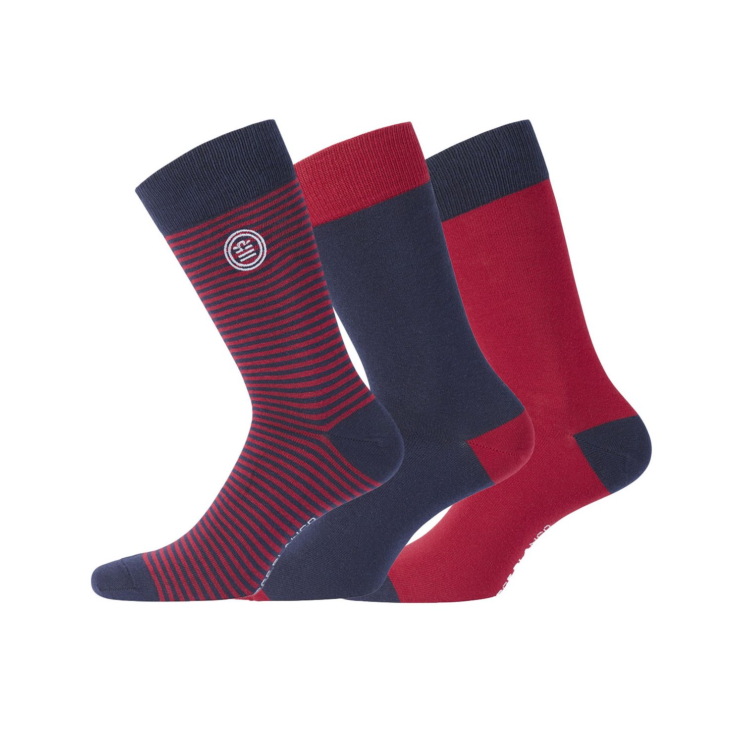 Lot de 3 Paires de Chaussettes de ville coton homme peigné doux
