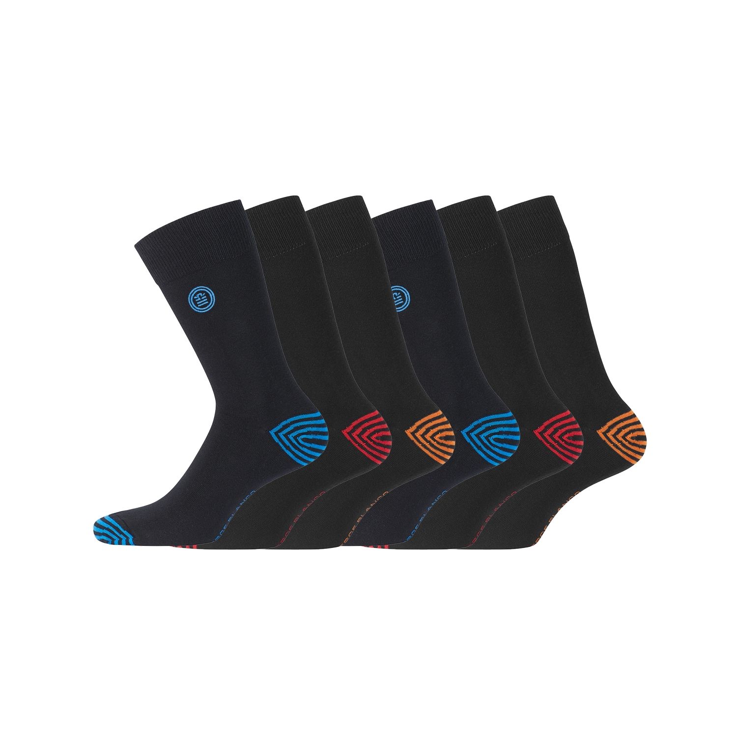 Lot de 6 Paires de Chaussettes de ville coton homme