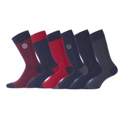 Lot de 6 Paires de Chaussettes de ville coton homme