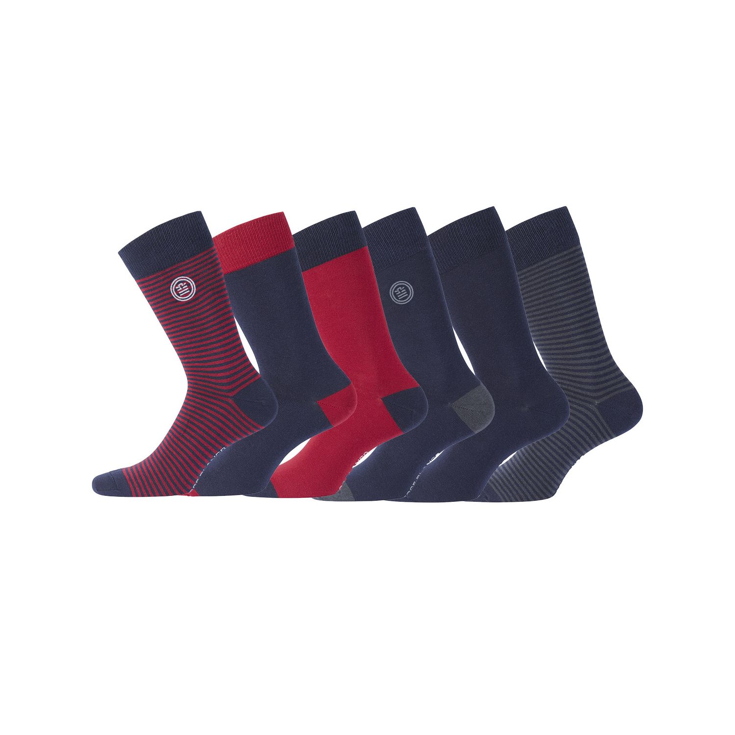 Lot de 6 Paires de Chaussettes de ville coton homme