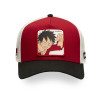 Casquette trucker avec filet en sergé de coton One piece Luffy Red