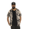 Chemise homme manches courtes en viscose imprimée Palm Chemise homme manches courtes en viscose imprimée Palm