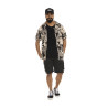 Chemise homme manches courtes en viscose imprimée Palm Chemise homme manches courtes en viscose imprimée Palm