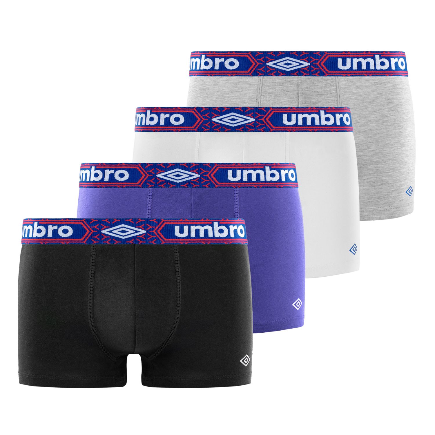 Lot de 4 Boxers coton homme uni ceinture Lot de 4 Boxers coton homme uni ceinture