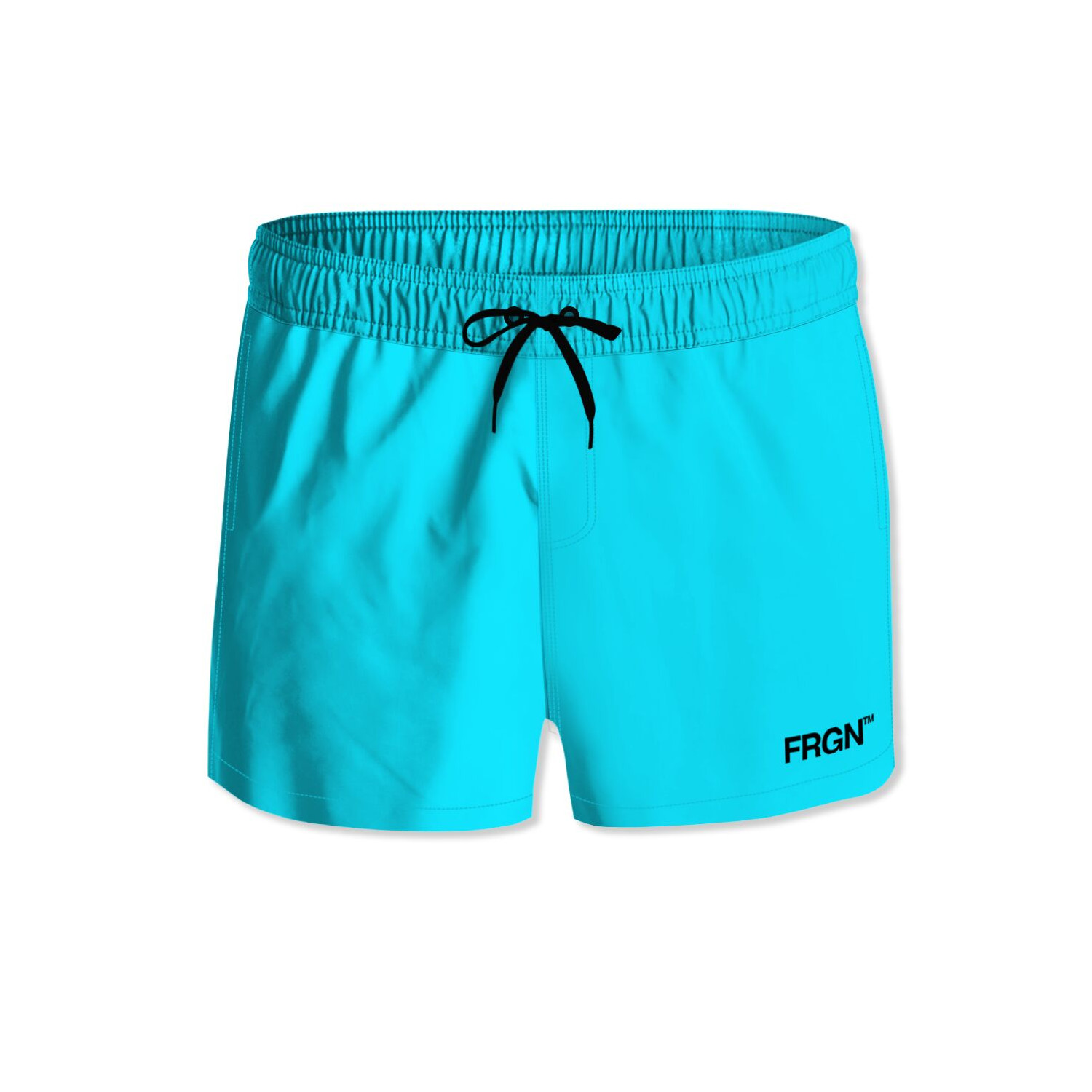 Boxer de bain garçon uni avec logo rubber print noir
