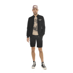 Sweat zippé col montant en...