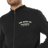 Sweat zippé col montant en coton molletonné avec print devant et dos