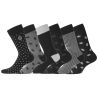 Lot de 6 Paires de Chaussettes de ville coton homme