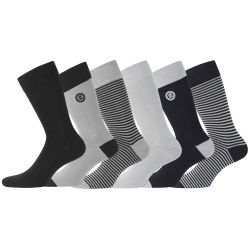 Lot de 6 Paires de Chaussettes de ville coton homme