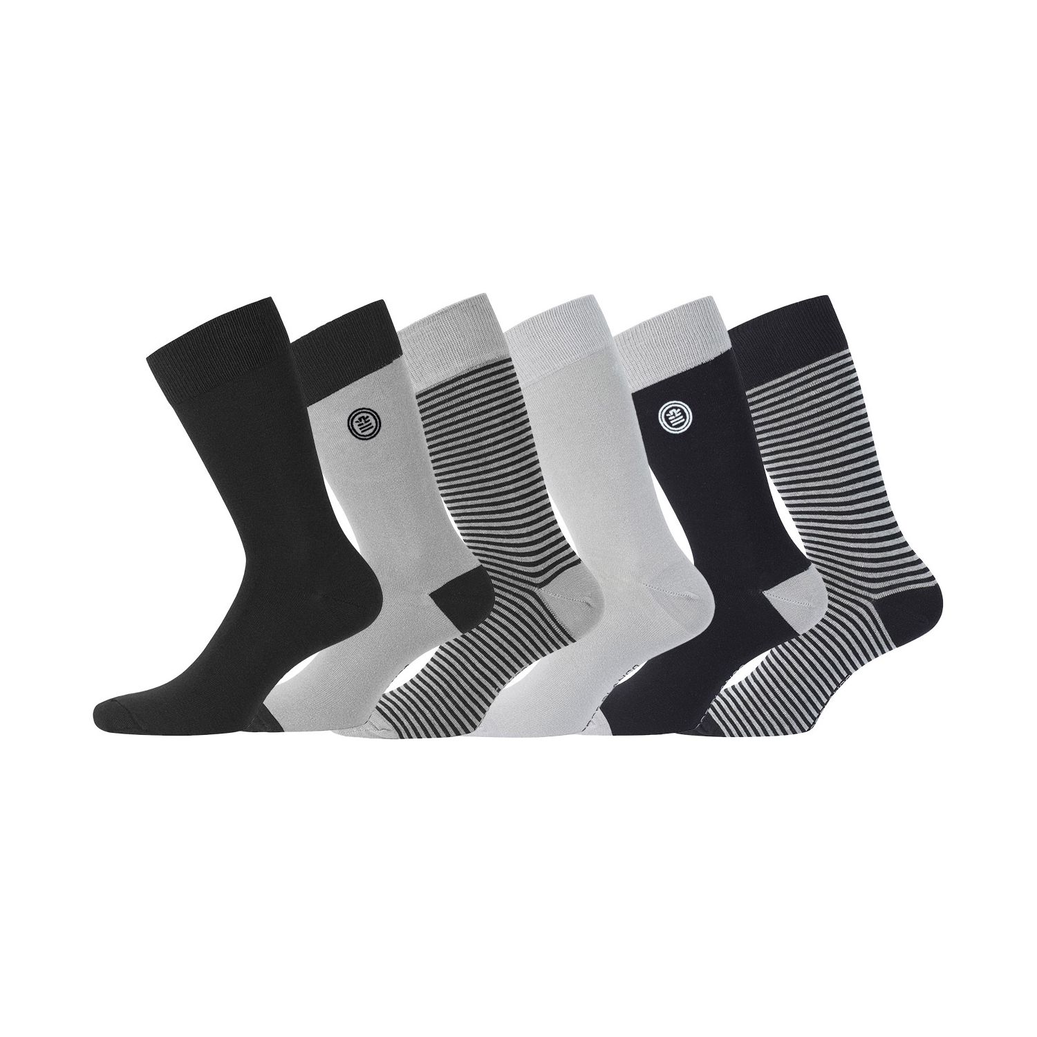 Lot de 6 Paires de Chaussettes de ville coton homme