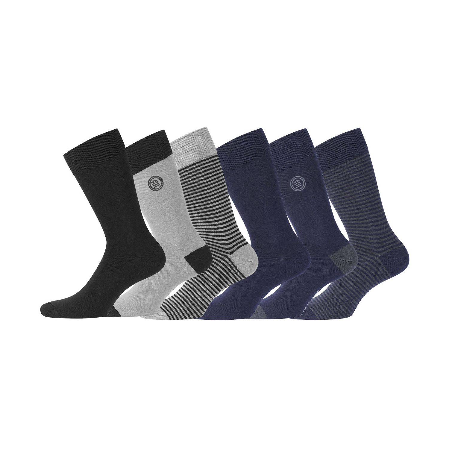 Lot de 6 Paires de Chaussettes de ville coton homme