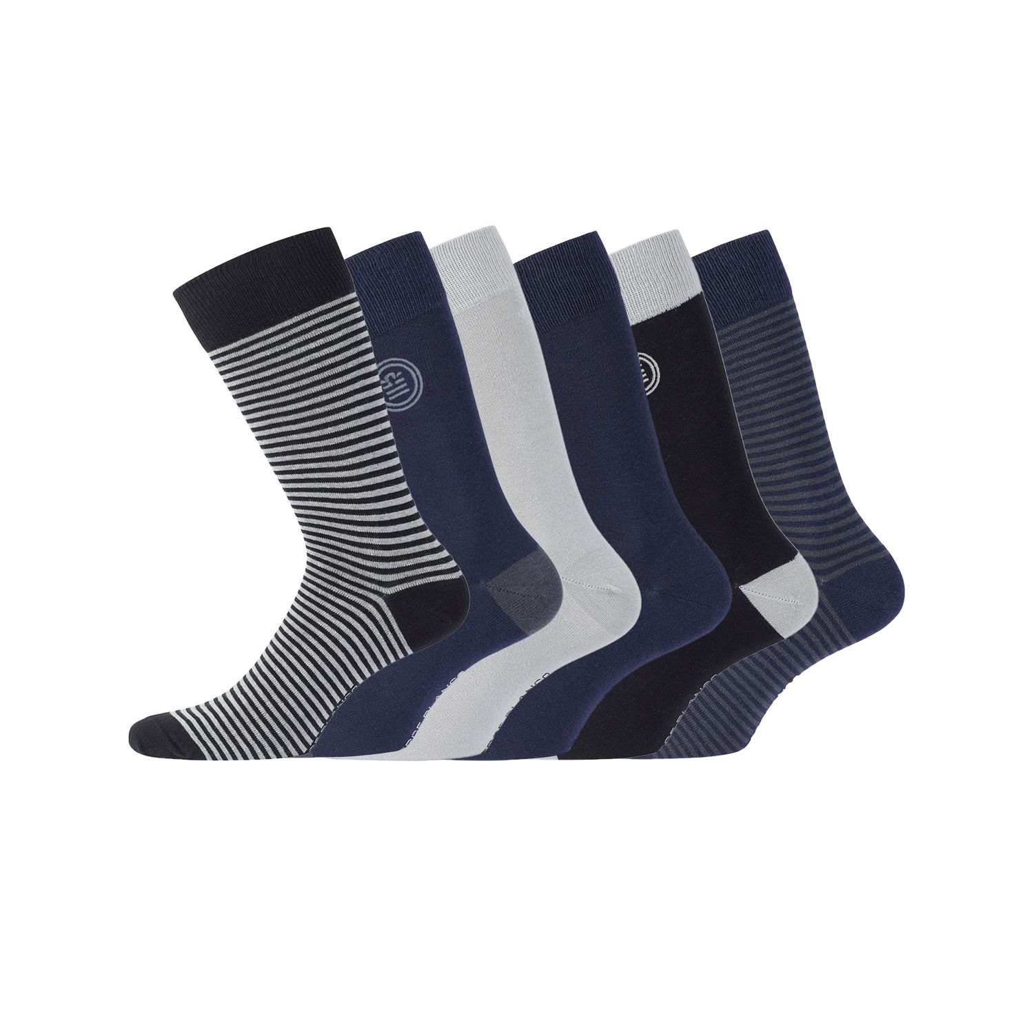 Lot de 6 Paires de Chaussettes de ville coton homme