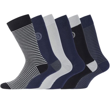 Lot de 6 Paires de Chaussettes de ville coton homme