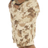 Bermuda homme en canvas imprimé camouflage avec patchs Cargo