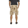 Bermuda homme en canvas imprimé camouflage avec patchs Cargo