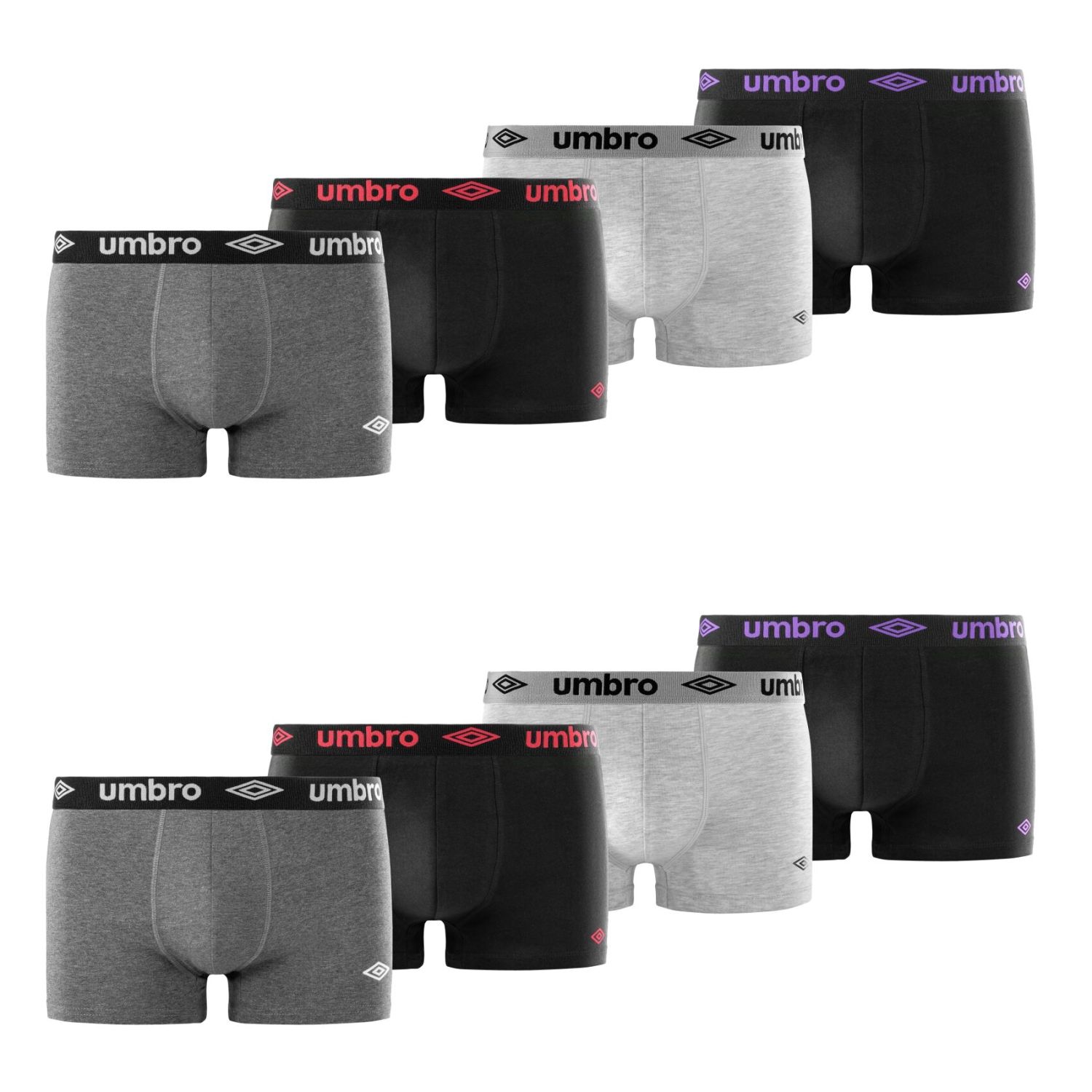 Lot de 8 Boxers coton homme Uni Lot de 8 Boxers coton homme Uni