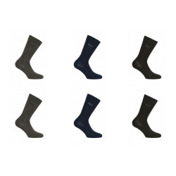 Lot de 6 Paires de Chaussettes de ville homme en bambou FU5511