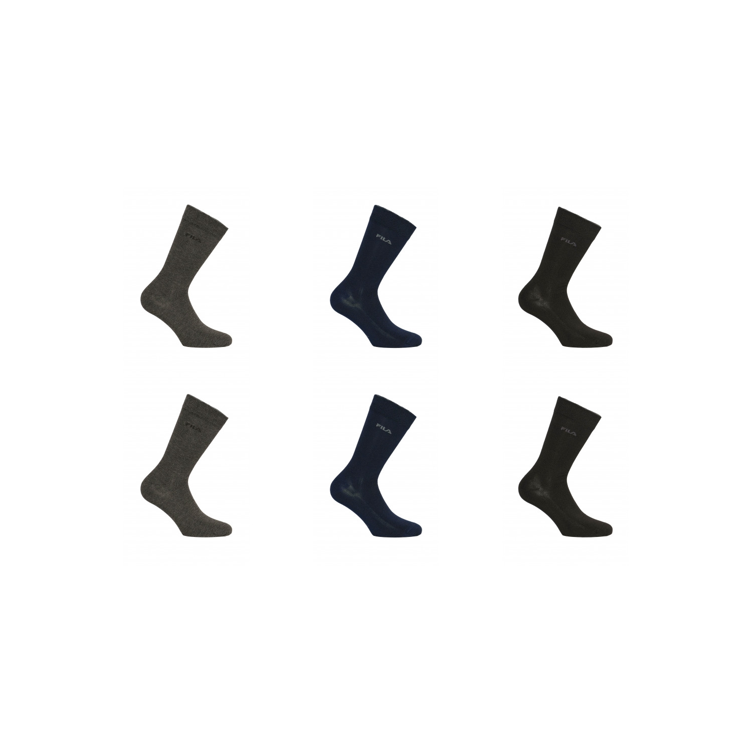 Lot de 6 Paires de Chaussettes de ville homme en bambou FU5511