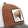 Casquette trucker avec filet souple en coton avec patch Bison