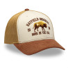 Casquette trucker avec filet souple en coton avec broderie Bison