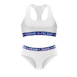 Ensemble brassière et culotte fille Tropical Leo White