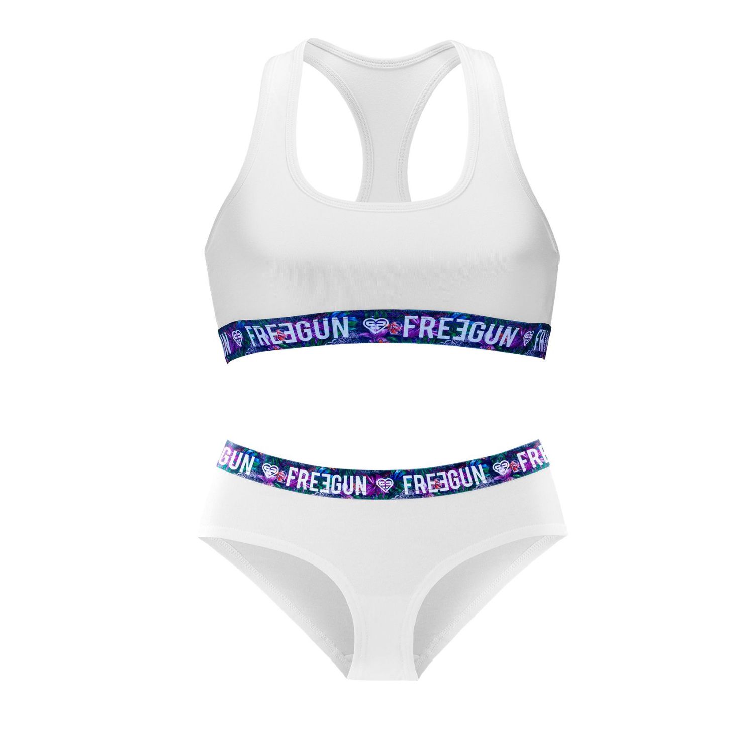 Ensemble brassière et culotte fille Tropical Leo White