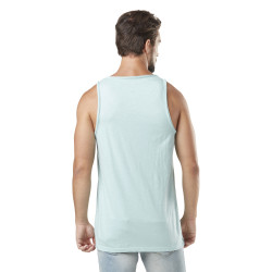 Débardeur homme avec poche en slub et print Chill Sage
