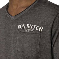 T-shirt homme avec poche manches longues en burn out Rob
