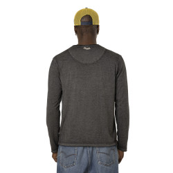 T-shirt homme avec poche manches longues en burn out Rob